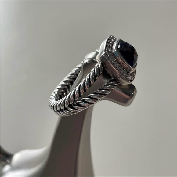 David Yurman Petite Albion Ring with Lavender Amethyst/Hematine and Pavé Diamond - Picture 4 of 7